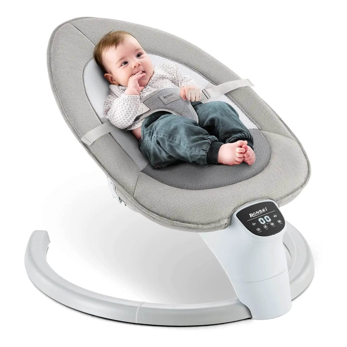 Smart Baby Swing Cradle Rocker Bouncer Seat with Dinning Table Grey Hi Market