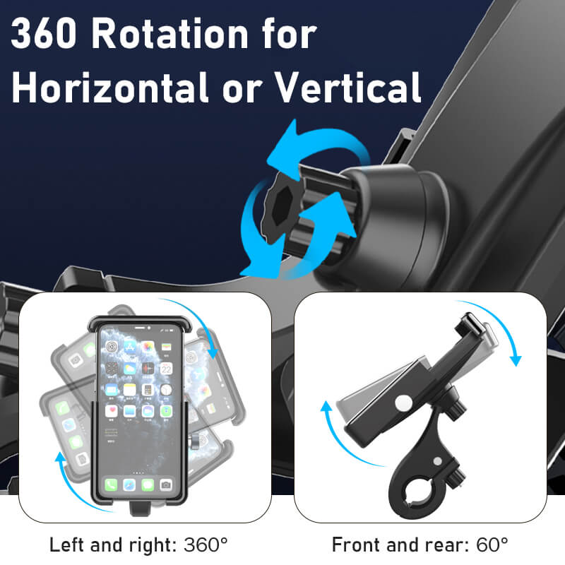 Aluminum Alloy Bike Phone Holder 360 rotation