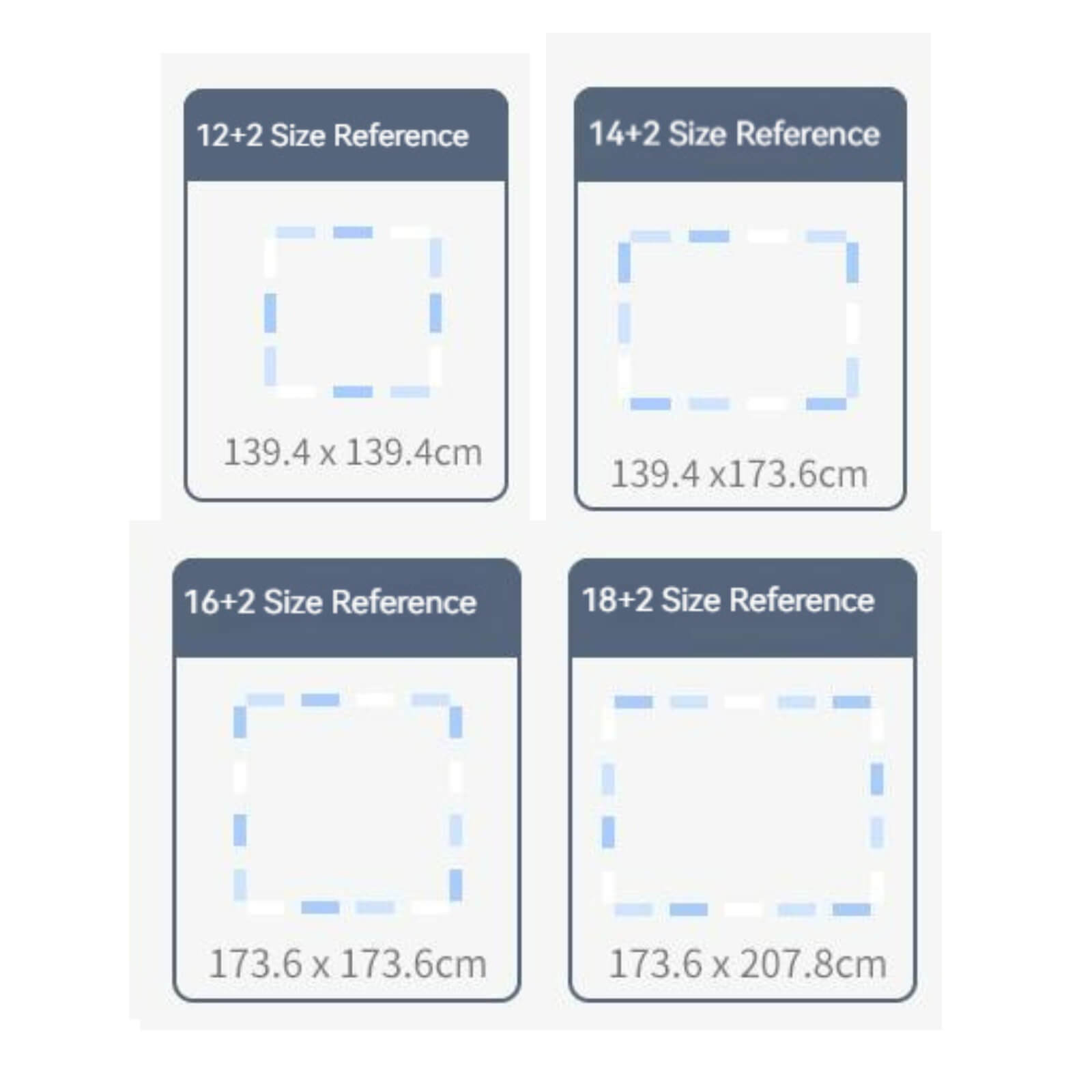 Bab Playpen blue size chart