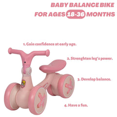 Kids Balance Bike 1006S Pink