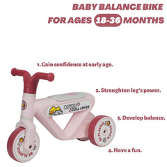 Baby Balance Bike 1005S Pink
